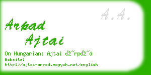 arpad ajtai business card